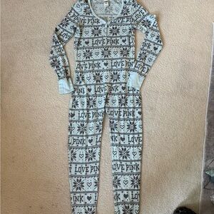 PINK Victoria's Secret Pajama Set - mint long john